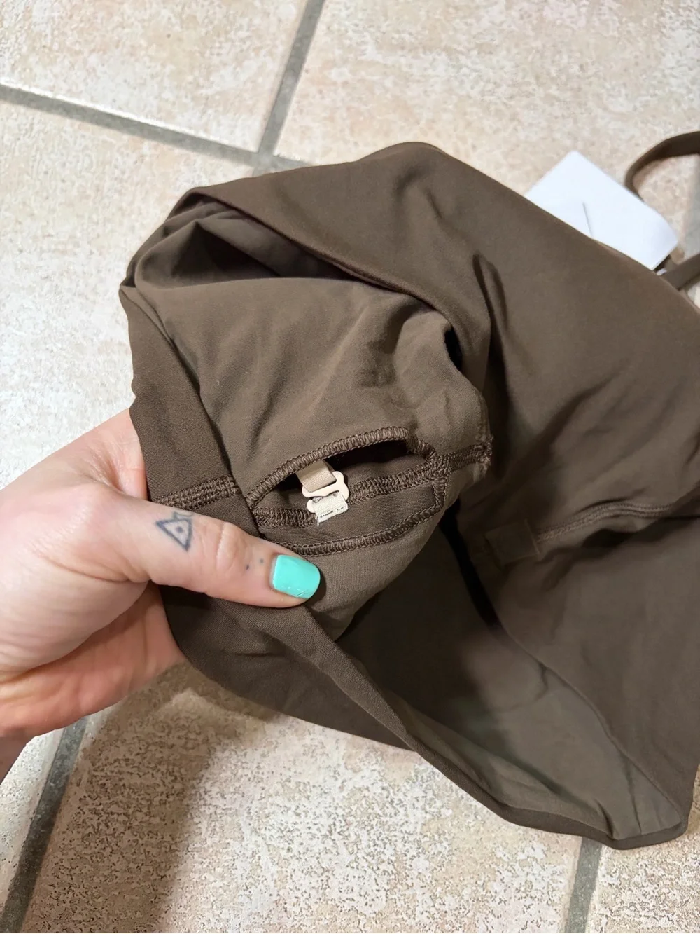 NWT Lululemon Bend This Cami Spaghetti-Strap Bra (Walnut Crunch) Size L/XL